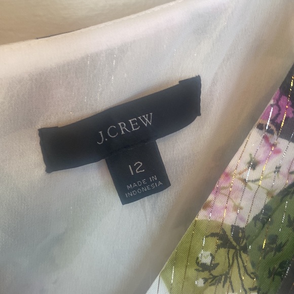 NEW J. Crew Lurex Metallic Chiffon Midi Dress NWT - Picture 5 of 13